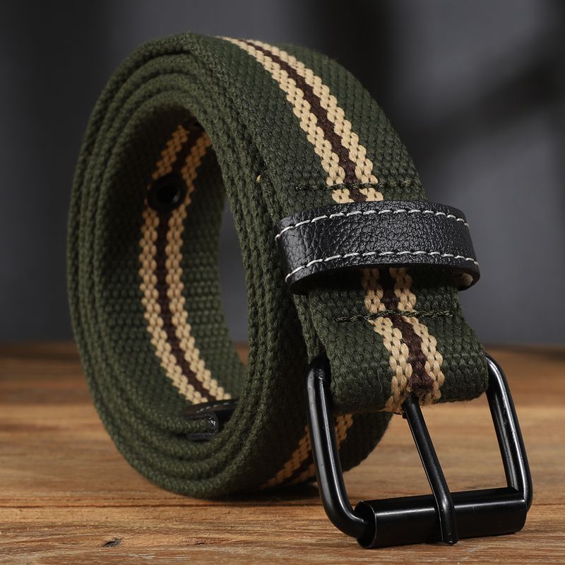 HOT Lengthened canvas for men and women's casual work wear, retro belt, student military training jeans belt_mkmklike.com