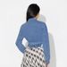 Women's Clothing Fashionable Personalized Lapel Drawstring Statement Denim – Belted Collar Long-Sleeve Shirt In Vintage Wash For Streetwear Edge_mkmklike.com