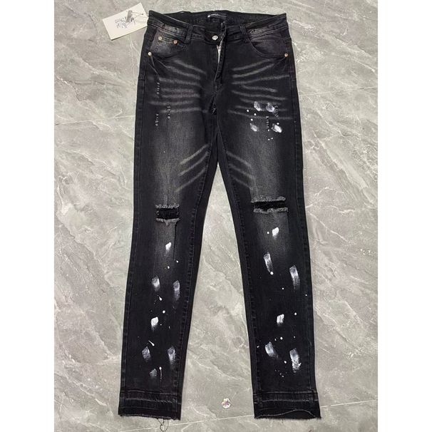 Streetwear Splatter Jeans – Slim Fit Spray-Paint Denim With Urban Graffiti Edge (S-3XL, Stretch Washed Black, Unisex Skinny Fit)_mkmklike.com