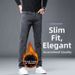 Men's Clothing Men's Slim Straight Leg Jeans Fleece Lined Warm Cold Proof Long Pants Winter Denim For Formal & Casual_mkmklike.com