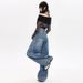 American High Street Design Splash Paint Graffiti Wide-Leg Jeans For Women, Autumn Vintage Distressed Post-Apocalyptic_mkmklike.com