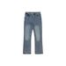Men's Clothing Cleanfit Ripple Blue Cow Must Have Ripple Washed Lightning Pattern Flared Jeans Bootcut Trousers Men_mkmklike.com