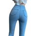 High Waist Skinny Jeans For Women - Stretchy Slim Fit Light Blue Denim Pencil Pants With Tummy Control & Lifting Effect_mkmklike.com