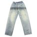 Men's Clothing American Style Retro Vintage Washed Straight-Leg Jeans - Distressed Denim Pants With Embroidery For Men's Streetwear & Retro Style_mkmklike.com