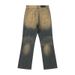 High Street Jeans Men Washed Vintage Straight Leg Slightly Flared Casual Spring Summer Trendy Loose Cool Long Pants_mkmklike.com