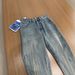 Men's Clothing Unisex Retro Blue Lightning Bolt Pattern Jeans Slimming Straight Leg With Slight Flare Clean Fit American High Street Style_mkmklike.com