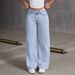 Men's & Women's Loose Fit High Waist Straight Leg Denim Jeans - Classic Streetwear Style (Light Blue, Dark Blue, Black)_mkmklike.com