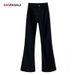 Plus-size Fashion Black Jeans Women, New Spring/summer Style, Versatile Slim-fit Mid-waist Micro-flared Long Pants For_mkmklike.com