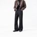 Men's Heavyweight Selvedge Denim Jeans – 14.5oz Black-Gold Vintage Straight-Leg Trousers (100% Cotton, No Stretch, Resin-Fixed Wash)_mkmklike.com