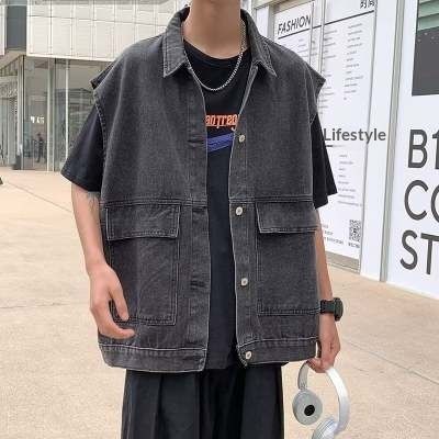 Jacket For Spring And Autumn, Men's Denim Clothing, Hip-Hop Street Style Casual Workwear Jacket, Stylish_mkmklike.com