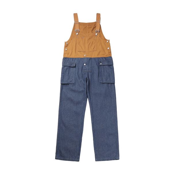 Pure Men's Jumpsuit Denim Overalls American Style Trendy Brand Loose Casual Workwear_mkmklike.com