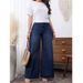 New Cross-border Women's Clothing, Simple And Casual JEANS2025, Washed Trendy Wide-leg Denim Pants, Fashionable Deep_mkmklike.com