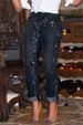 Women's High-Waisted Skinny Jeans Colorful Rhinestone Detail Casual Cotton Denim Jeans For Spring Autumn_mkmklike.com