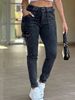 Women's Clothing Classic Sexy Tights Pants High Elastic Black Washed Workwear Jeans_mkmklike.com