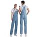 Pure Cross-Border Foreign Model Men's Denim Overalls British Style Loose Suspender Pants Plus Size Jumpsuit Unisex_mkmklike.com