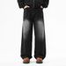2025 Washed Denim Pants For Men's Four Seasons, New Loose Wide Design, Showing Height And Straight Leg Rest_mkmklike.com