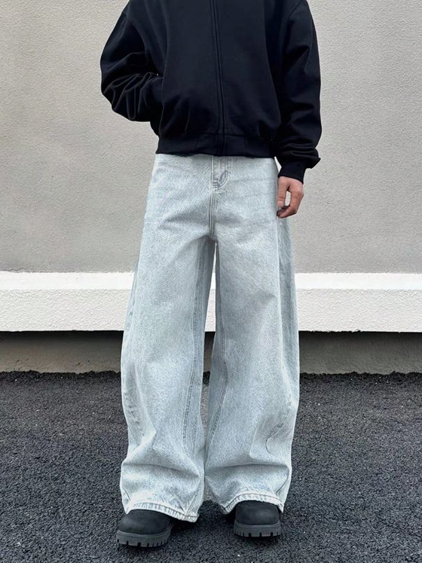 Men's Clothing Y2K Hip Hop Denim Cool Trousers Trendy High Street Style Port Personalized Fashion_mkmklike.com