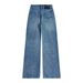 Women's High Waist Wide Leg Flared Jeans - Comfortable Stretch Denim Pants With Turned Hem For Casual & Stylish Look_mkmklike.com