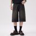 Men's Clothing Retro Trend 7 Point Jeans Summer New Loose Street Fashion Handsome Ripped Shorts_mkmklike.com