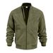 Cross-Border Autumn Suede Solid Color Men's Zipper Jacket Casual Retro Long Sleeve Cardigan Coat For Men_mkmklike.com