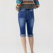 Women’S Washed Denim Capri Jeans – Classic Straight-Leg Crop Pants Light Washed Denim Casual & Office Wear_mkmklike.com
