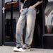 Men's Straight Leg Loose Distressed Casual Pants Retro Style Wide Leg New Style For Spring And Autumn_mkmklike.com