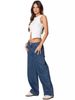 Russian Fashion 2025 New Extended Version Women's High-waisted Wide-leg Floor-length Jeans_mkmklike.com