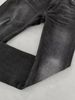 Fashionable Black Fringed Vintage Distressed Old-style Jeans_mkmklike.com