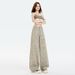 Wholesale American Retro High-waisted Loose Wide-leg Pants With Tie-dye Print, Niche Design Straight-leg Jeans For Women_mkmklike.com