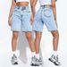 Women's High-Waisted Light Blue Denim Shorts Summer Versatile Basic Style Flattering for All Body Types_mkmklike.com