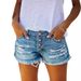 Women's Clothing Trendy Ripped Tassel Denim Shorts Straight Breasted Women's Hot Pants_mkmklike.com