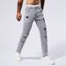 Men's Clothing Gray Fashionable Youth Jeans Patched Color Matching Ripped Small Straight Leg Slim Slightly Stretch Men's Jeans_mkmklike.com