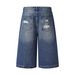 Men's Clothing Hole Embroidery Design Jeans Loose Lazy Feeling Trousers_mkmklike.com