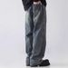 Men's Clothing Men's Straight Leg Cargo Jeans Loose Fit Wide Leg Washed Casual Trousers American Style Vibe Trendy Versatile_mkmklike.com