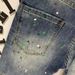 Men's Clothing Summer Ripped Denim Shorts Men's Trendy Brand Handsome Casual Straight Shorts Light Blue Ripped Shorts_mkmklike.com