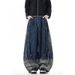 American Retro Old Splicing Burr Rivet Jeans Men's Deconstruction Style Niche Wide-leg Scimitar Pants_mkmklike.com