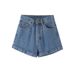 Women's Trendy Rolled up Denim Shorts Summer Thin A-Line Straight Leg Casual Wide Leg Hot Pants Hot Summer New_mkmklike.com