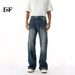 EF JEANS | 2025 Spring New Micro-horn Slim-fit Water Ripple Polished White Casual Washed Jeans For Men And Women_mkmklike.com
