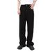 Nordmann Black Straight-Leg Jeans For Men American Style Loose Wide-Leg Summer Vibes Cool Versatile Casual Pants_mkmklike.com
