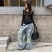 Men's Clothing Retro High Street Hot Girl Ripped Jeans For Women New Loose Mopping Slim Straight Trousers_mkmklike.com