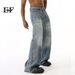 Men's Clothing 2025 New Products Retro Distressed Color Street Stitching Ripped Distressed Design Jeans Trend_mkmklike.com
