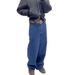 Men's ClothingWES Washed Dark Blue Original Denim KENIJIAM Same Style Retro Loose Jeans VIBE Style_mkmklike.com