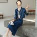 Chicco Workwear Skirt For Women Spring 2025 New Stylish Youthful Denim Short Jacket Two-Piece Set_mkmklike.com