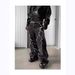 Men's Clothing Spring And Autumn Design Lightning Embroidered Jeans For Men And Women American Street Loose Casual Washed Wide Leg Trousers Trend_mkmklike.com