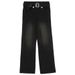 Micro Flared Straight Leg High Waisted Jeans, Versatile Black Gray, Short Stature, Tall And Slim, Vibe Casual Pants,_mkmklike.com