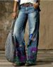 2024 Summer Lightweight Trousers 3D Digital Print Best-Selling Women's Bell-Bottom Pants Dropshipping Available_mkmklike.com