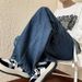 Men's American Retro Workwear Jeans Loose Straight Leg Wide Leg Pants Drapey Lantern Style for Spring Autumn Winter_mkmklike.com