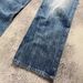 American Retro Dark Blue Lightning Cracked Jeans For Men And Women Loose Wide Leg Pants Washed Straight Flared Pants_mkmklike.com