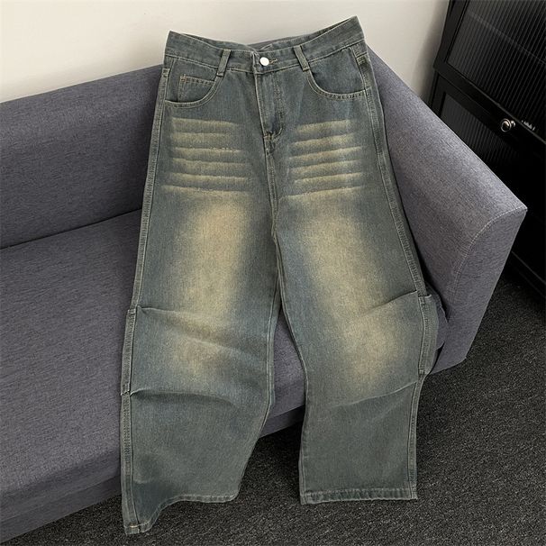 Women's High-Waisted Baggy Jeans – Retro 90s Streetwear Denim Pants With Flared Leg & Floor-Length Fit_mkmklike.com