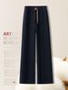 Black Straight Leg Jeans For Women - High Waist Stretchy Relaxed Fit Wide Leg Trousers (9 Lengths & 9 Sizes)_mkmklike.com